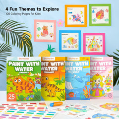 Shuttle Art Paint with Water Book Sea Worlds: bright aquatic scenes for creativity.