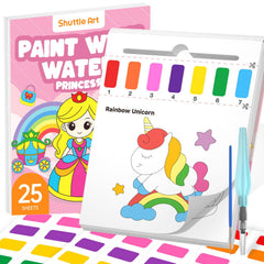 Shuttle Art princess pages cover for on-the-go watercolor play