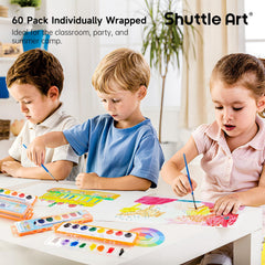 Shuttle Art party friendly watercolor set suitable for parties and kindergarten activities.
