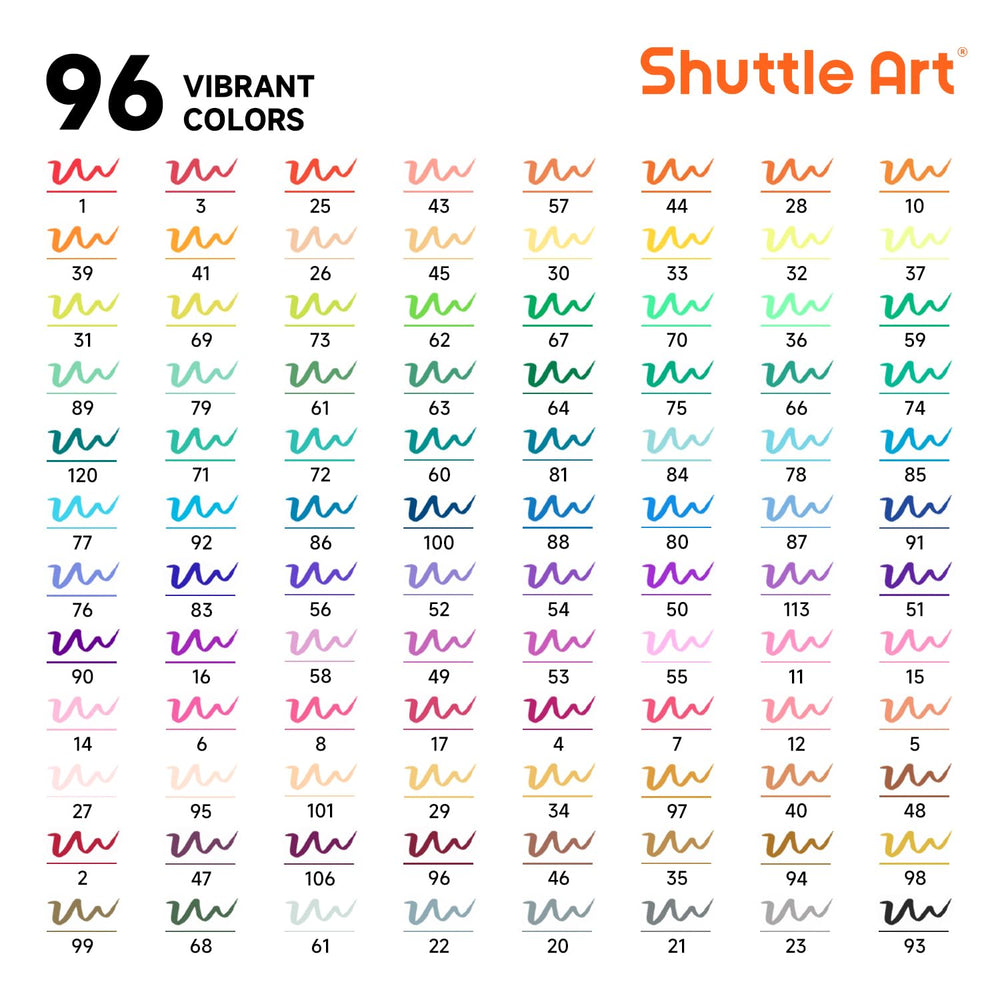 Shuttle Art detachable pen holder keeps markers organized and ready.