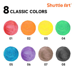 Shuttle Art portable watercolor case open showing easy to use, compact art kit.