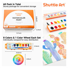 Shuttle Art reusable watercolors that refresh with water for repeated use.