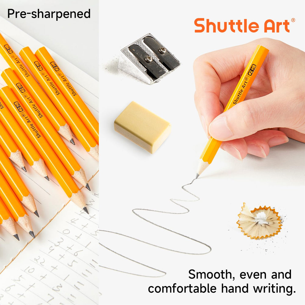 Shuttle Art wood-cased pencil 3.5 inches smooth writing experience