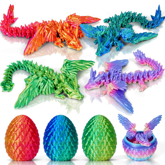 SHUWND dragon eggs set colorful display highlighting vibrant hues for stylish shelf decor.
