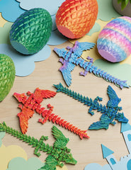 SHUWND dragon eggs inside dragon reveals lifelike figure when opened, perfect shelf focal point.