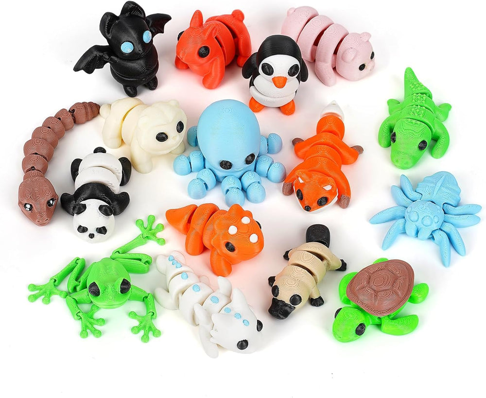 SHUWND mini animals figurines for desk decor and tactile play.