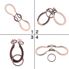 SHUYUE horseshoe puzzle being assembled, challenges logic and manual dexterity.