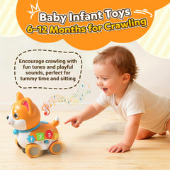 SHXYKZ 3in1 puppy toy crawling feature invites tummy-time play