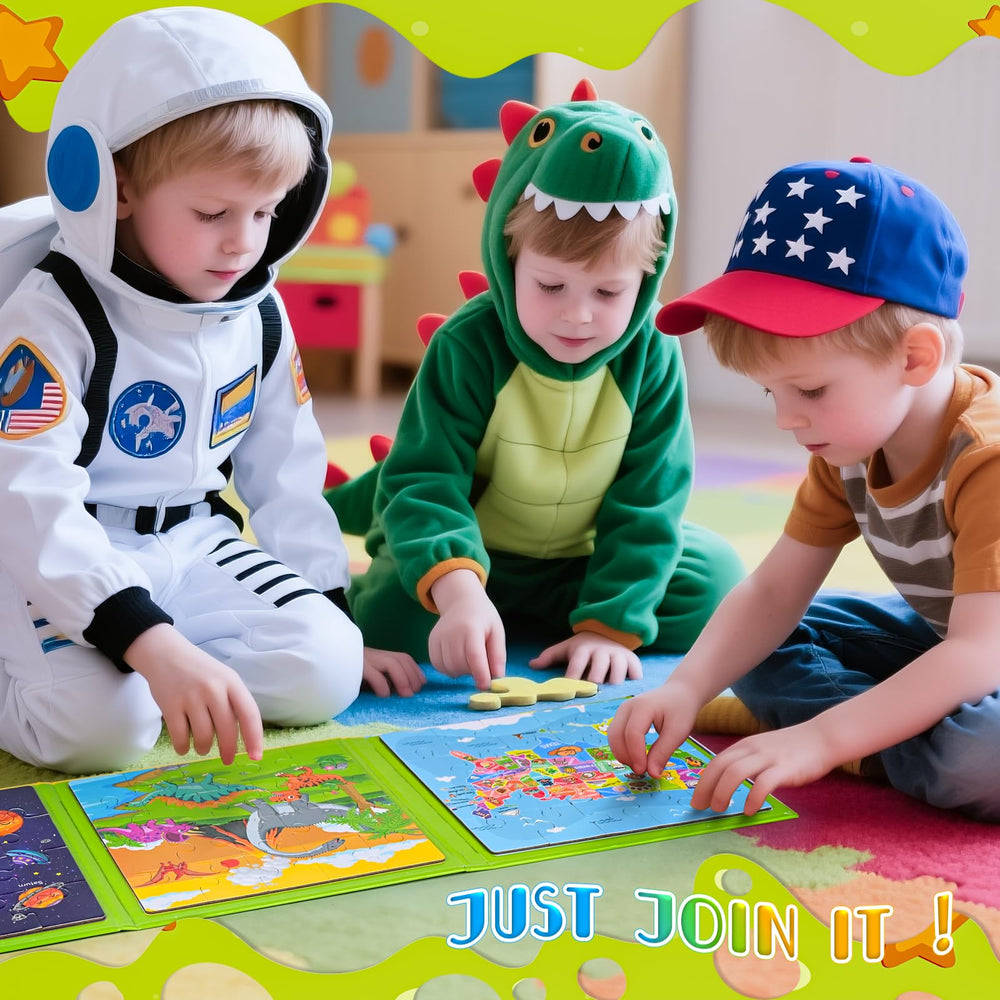 SHXYKZ magnetic puzzle pieces snap together for independent play