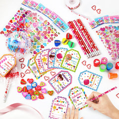Shyling valentines stickers sheets for personalized candy-themed cards