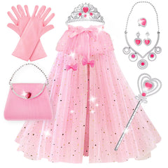 ShyLizard princess dress up set with cape, crown and wand ready for imaginative play
