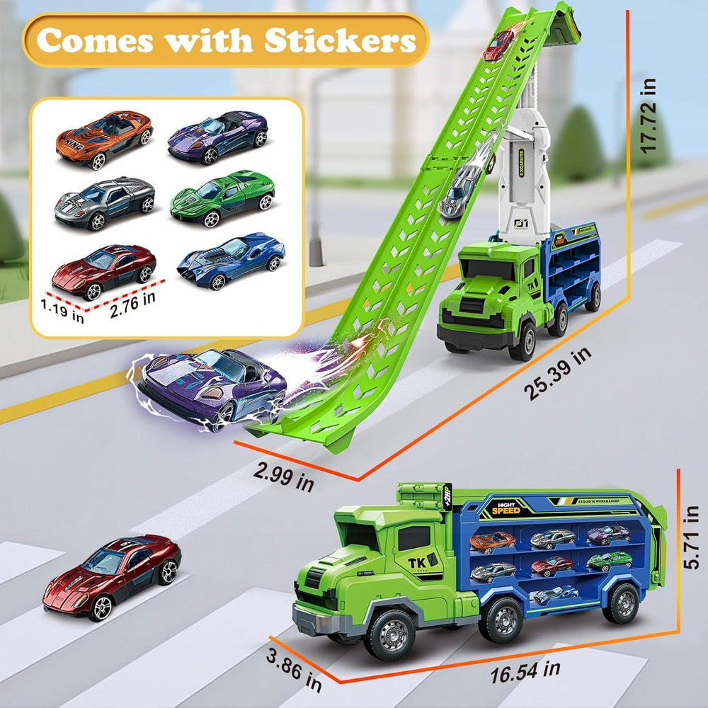 ShyLizard carrier truck with dual launchers for exciting races.