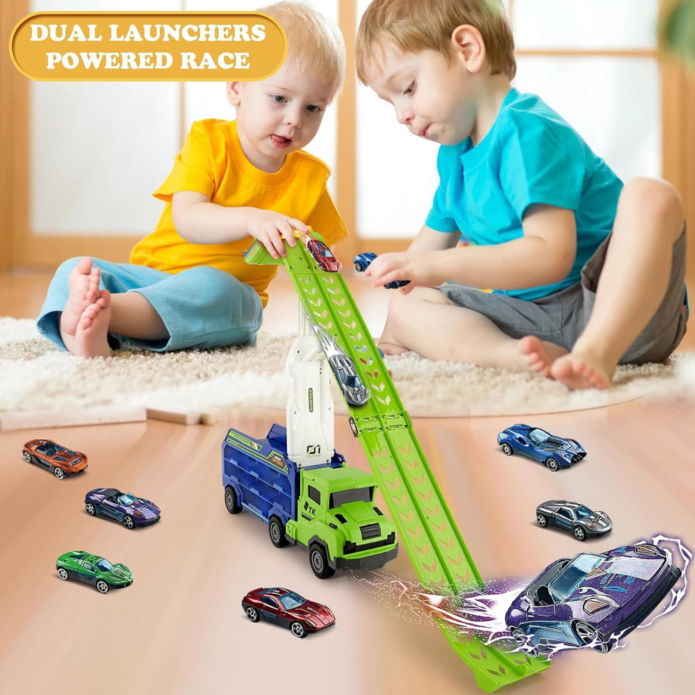 ShyLizard storage compartment fits sixteen cars for organization.