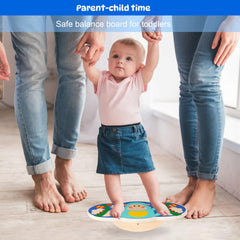Siairo Wobble Board crafted from durable solid wood for long-lasting use.