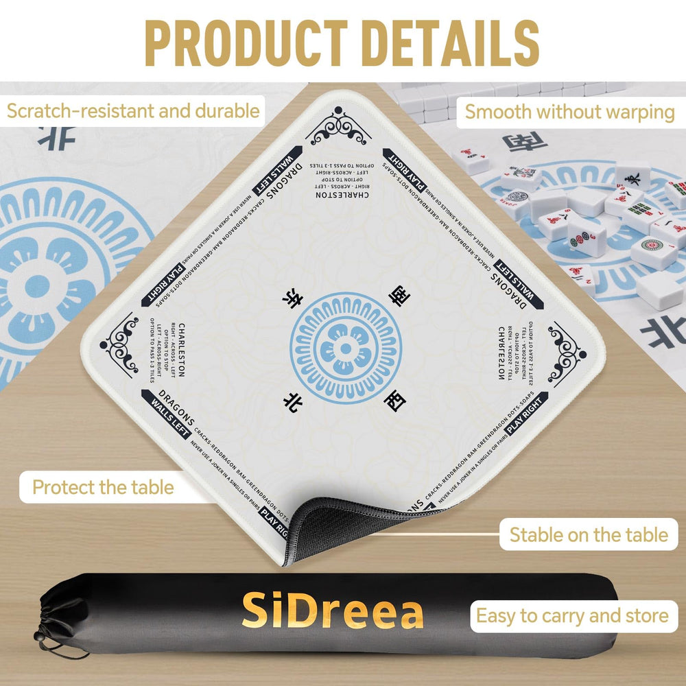 SiDreea Mahjong Mat rolled for compact storage saving space between sessions