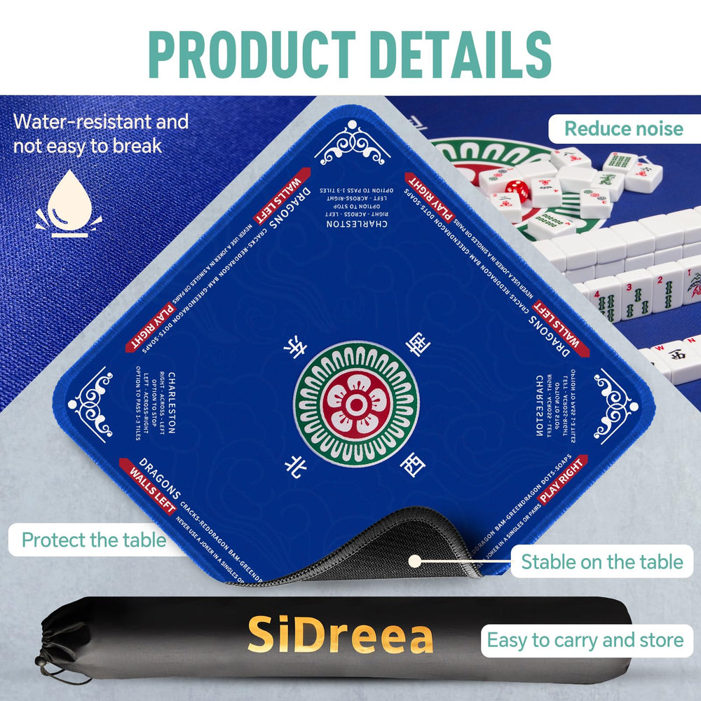 SiDreea Mahjong Mat foldable design, easy to store after gaming.