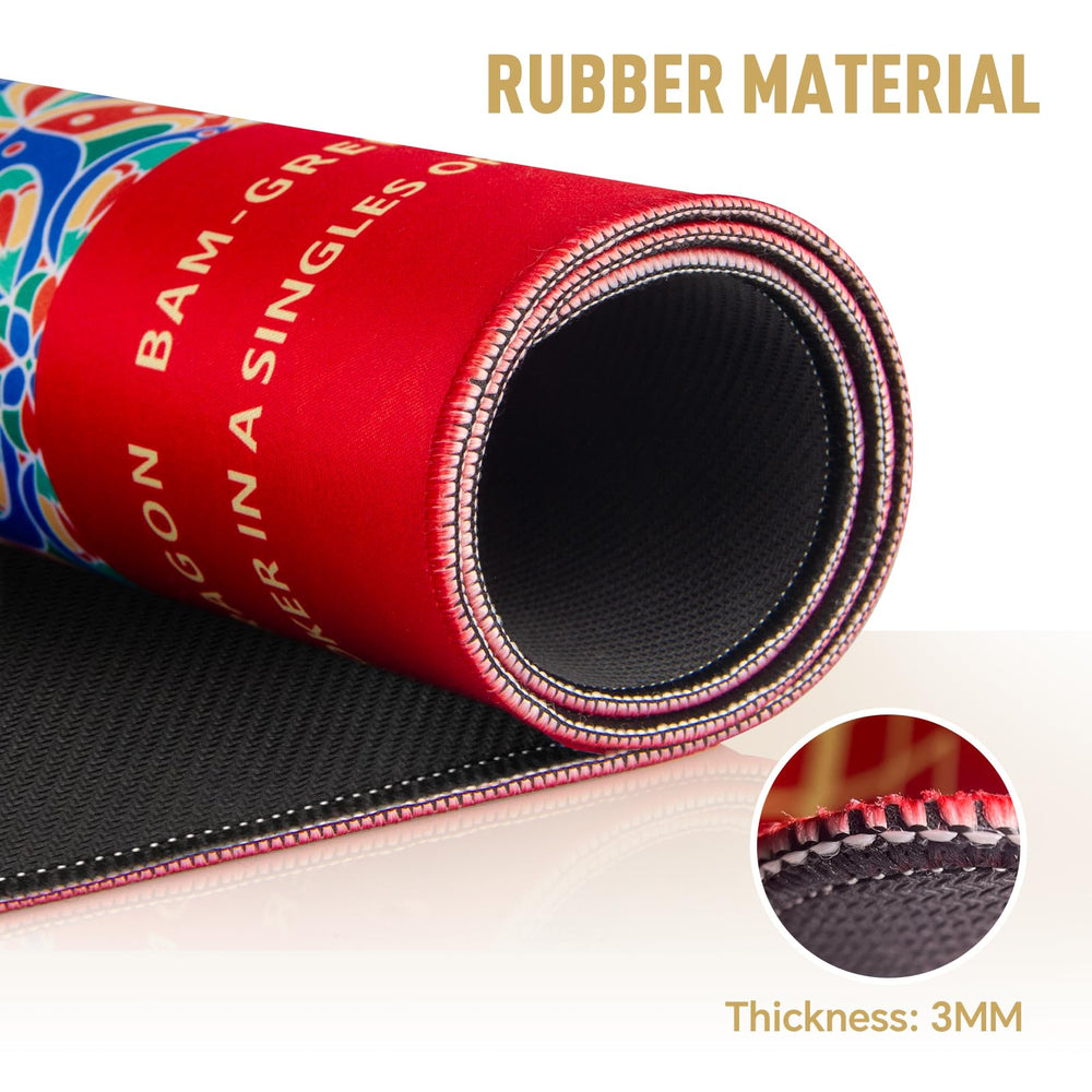 SiDreea Mahjong Mat Sealed Edges resist cracking and curling over time.