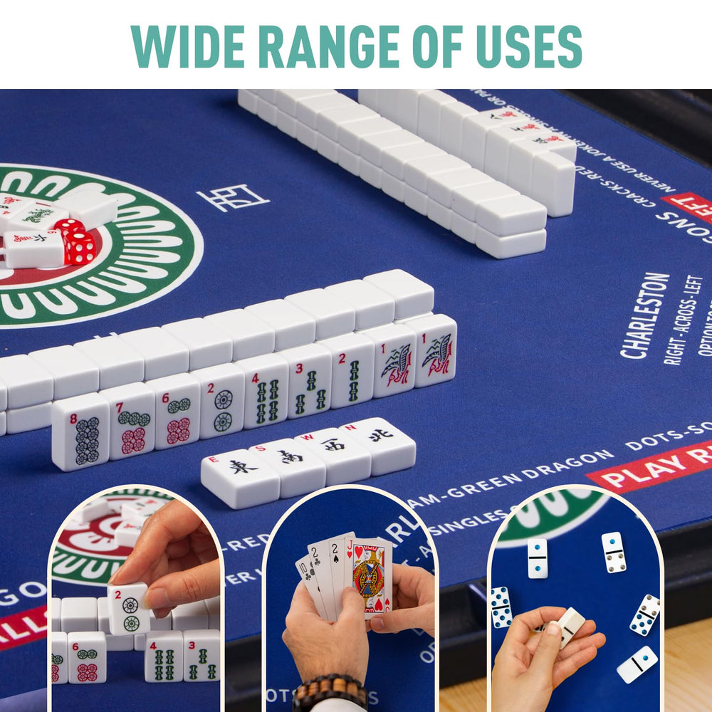 SiDreea Mahjong Mat waterproof surface protects the mat from moisture.