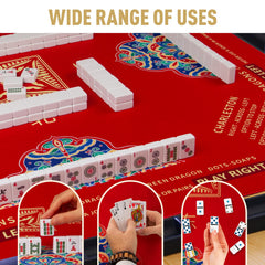 SiDreea Mahjong Mat Waterproof Surface protects the board from moisture.