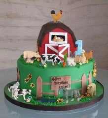 SIENON cake toppers and bath toys compatible farm animal figures.