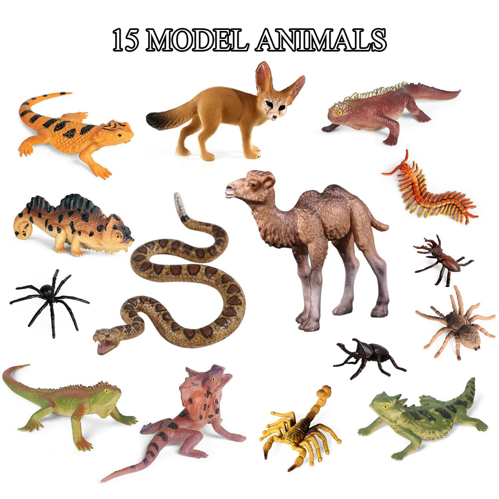 Sienon desert animal figures rattlesnake enhances dioramas and party decor.
