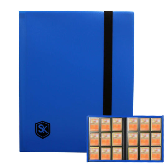 Sihdnok 9-pocket binder blue cover showing durable exterior for card storage