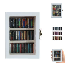 SIHPTO stress-relief mini bookshelf ornament with a tiny library for tactile stress relief.