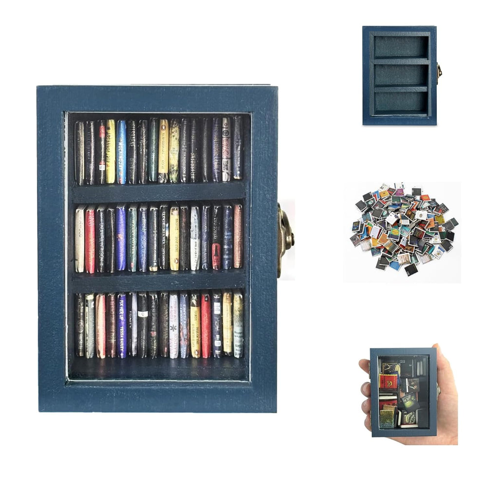 SIHPTO stress relief mini bookshelf with shaking books promotes calm desk use and focus.