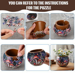 Silipull curved puzzle pieces forming the vase’s intricate structure