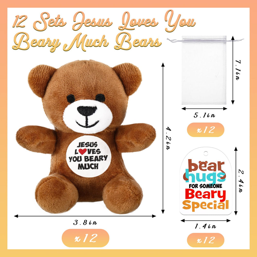 Silipull Jesus Loves You Beary Much tag details showcase the faith message.
