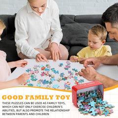 Silipull metal box packaging keeps puzzles organized and portable