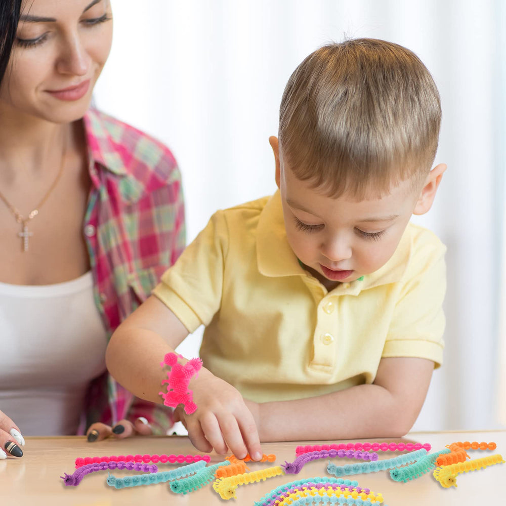 Silipull caterpillar toys fit easily in bags for travel