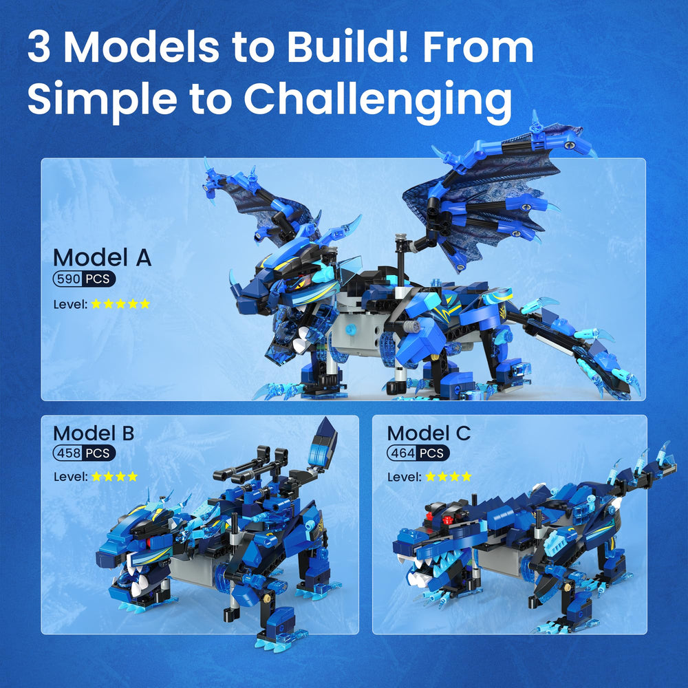 Sillbird 3-in-1 models dragon tiger crocodile offer versatile building play