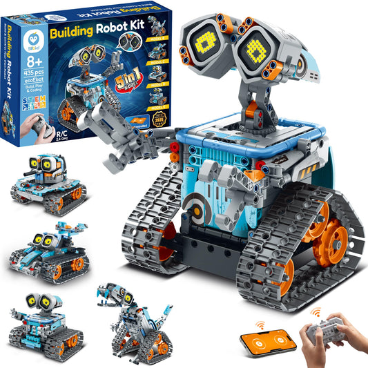 Sillbird robot building kit front view with remote for engaging learning