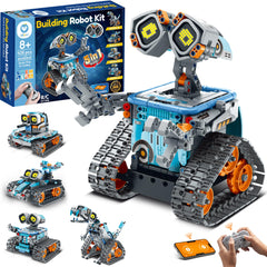 Sillbird robot building kit front view with remote for engaging learning