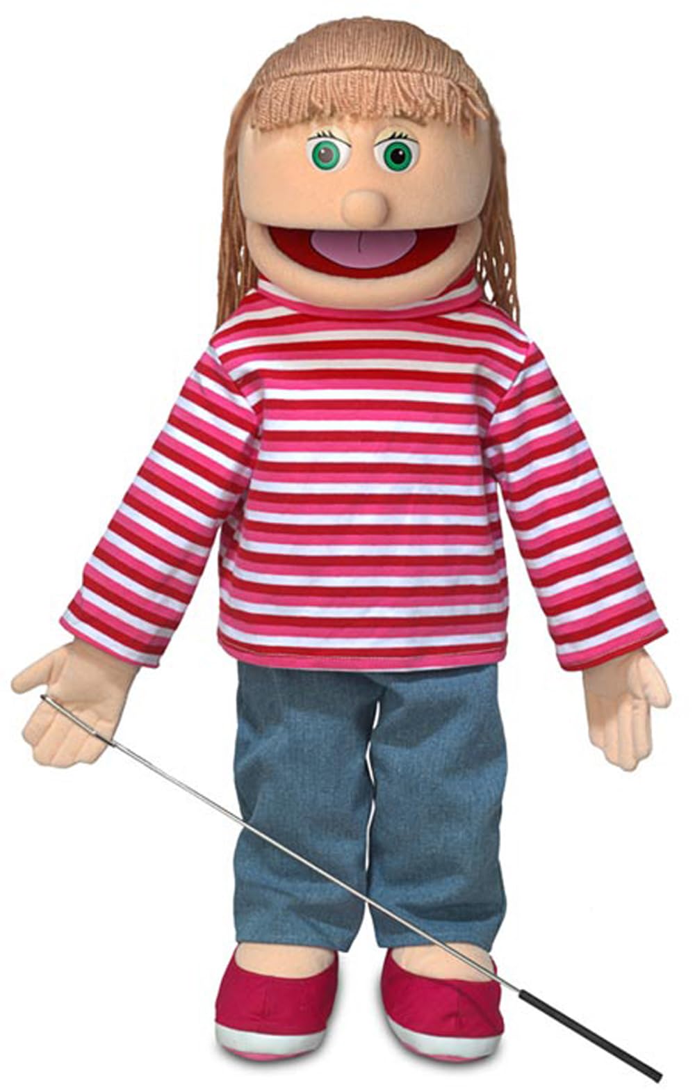 Silly Puppets Emily 25-inch full-body puppet with expressive mouth movement for lively performances