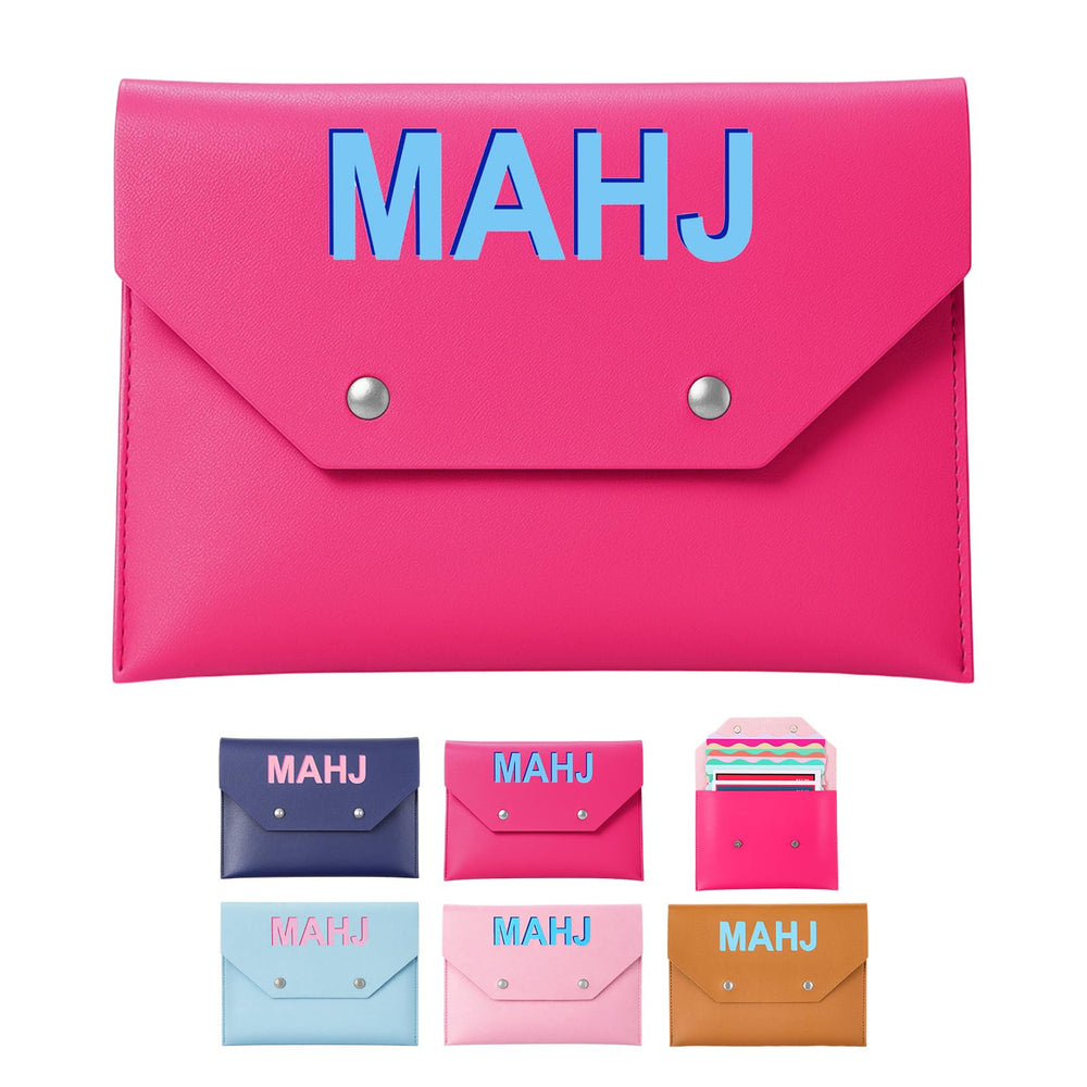 SilTriangle Mahjong Card Holder leather closeup shows premium protection for cards