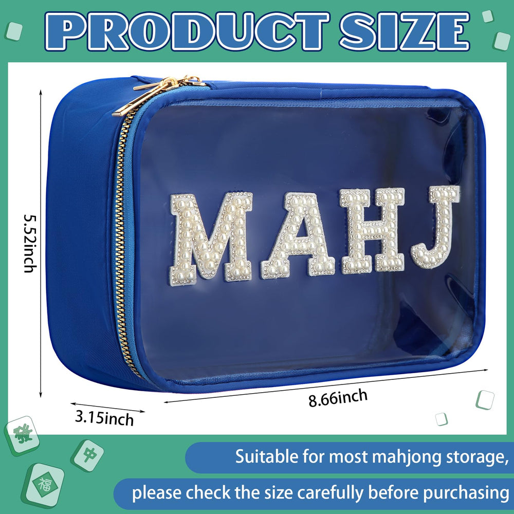 SilTriangle mahjong tile bag in navy, top view highlighting compact shape for travel.