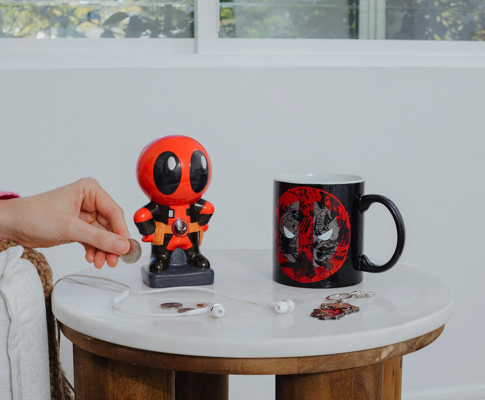 Silver Buffalo Deadpool Chibi Stance collectible piece for shelves.