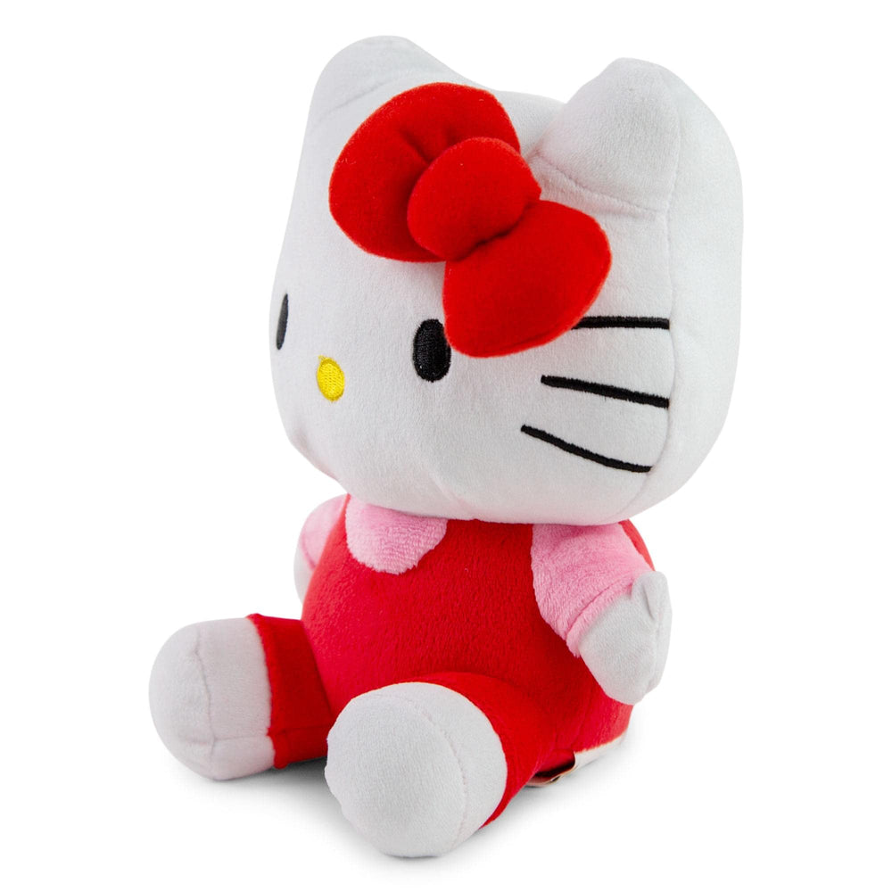 Silver Buffalo Hello Kitty plush texture detail emphasizes cuddly material for kids' money habits.