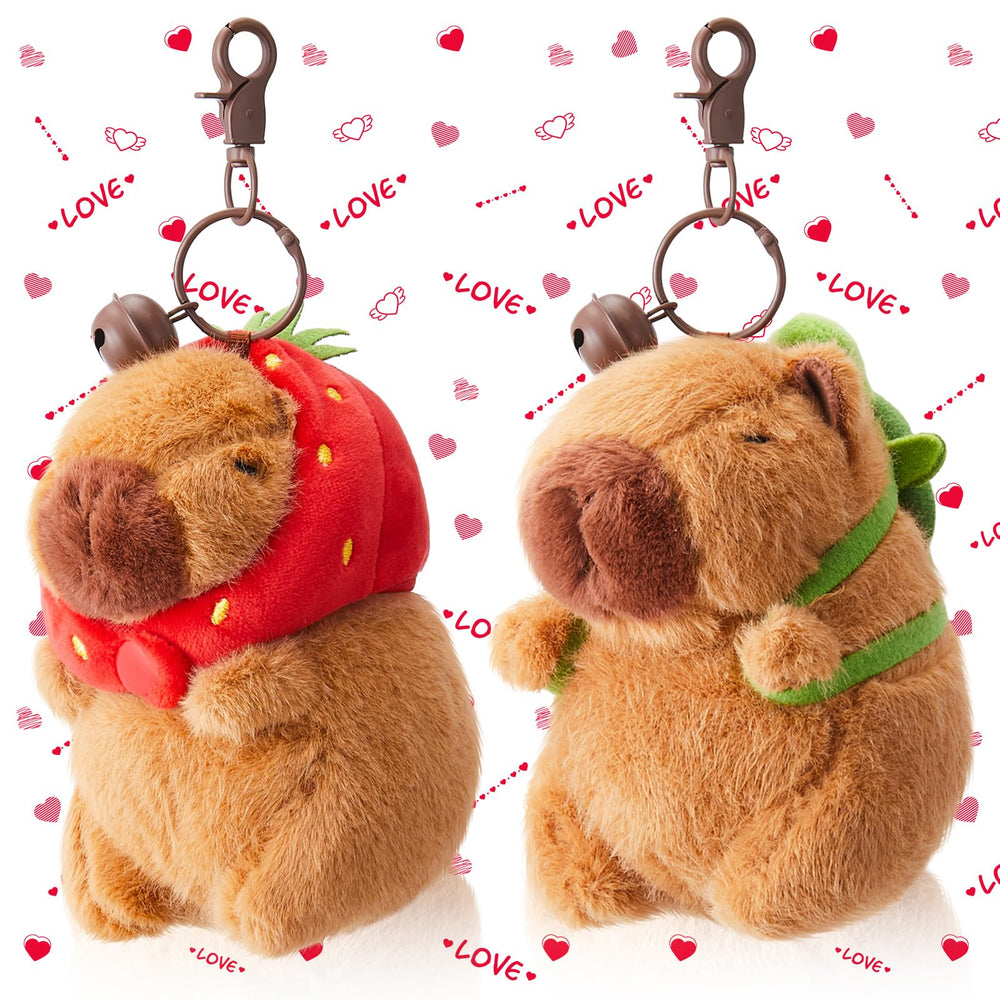 Simgoing capybara plush keychain with turtle bag adds cute charm to your bag.