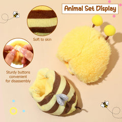 Simgoing bee hat close-up shows the cute headpiece.