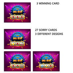Simimi art 30-card pack highlights three winning cards for exciting raffles.