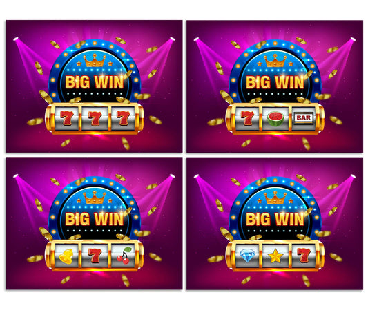 Simimi art Casino Night scratch-off cards with casino visuals for engaging party games.