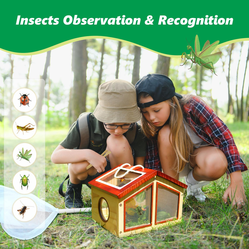 SIMPLIPLAY wooden insect habitat for natural observation and gentle handling