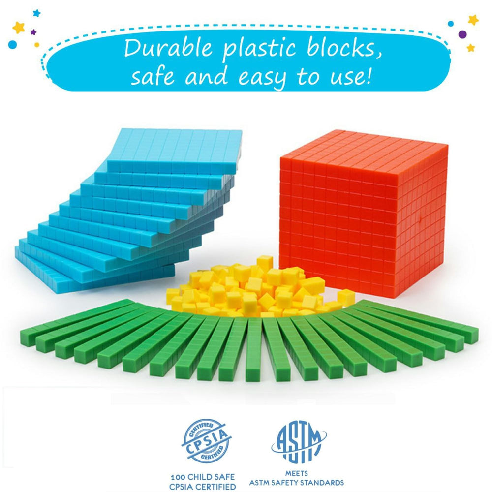 Simply Magic color base-ten mat complements hands-on counting sessions.