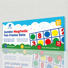 Simply Magic durable magnetic manipulatives on a magnetic board for versatile use