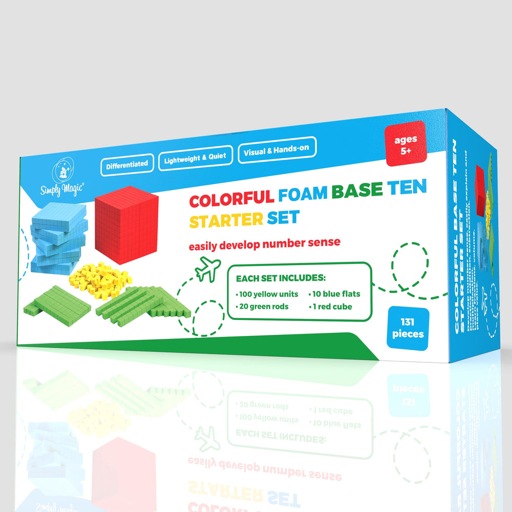 Simply Magic eco-friendly foam base ten blocks with certified safety for kids.
