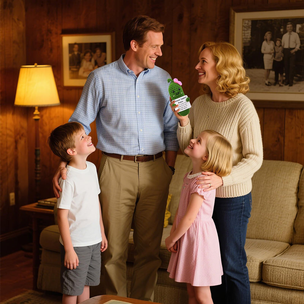 SIMXEHAY Emotional Pickle plush texture offers cozy comfort.