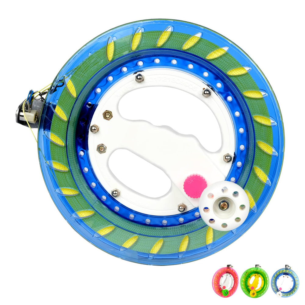 Simxkai kite string reel blue 8in with line for easy outdoor use